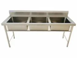 Heavy Duty Stainless Steel Table with 2 Shelves -Local 230cm / 2300mm with wheels